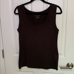 Charter club chocolate brown shell/ tank size small